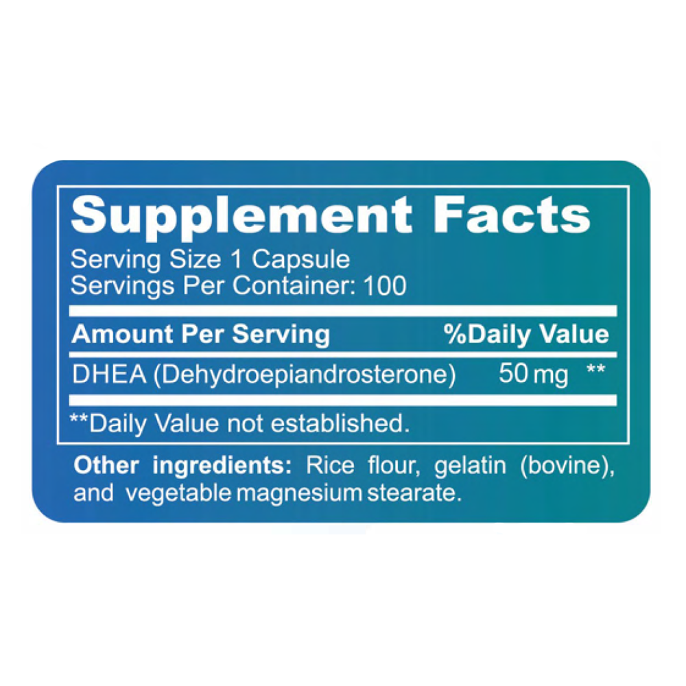 DHEA 50MG CAPSULES 100CT